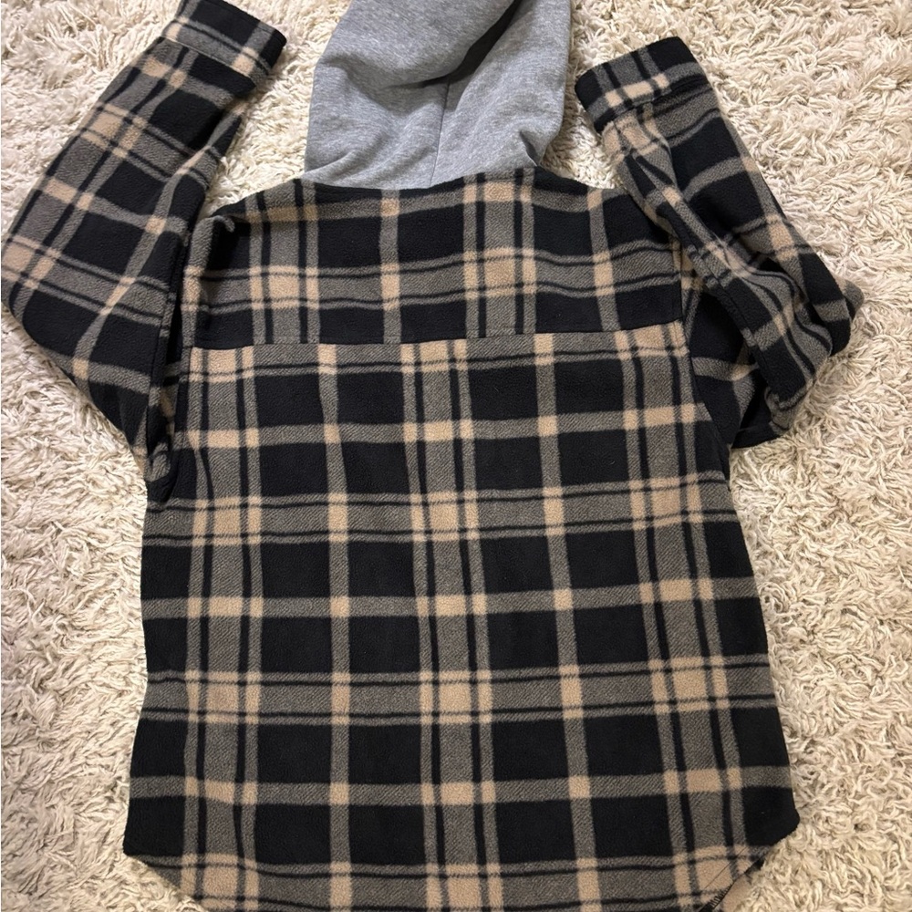 Active USA Plaid Long Sleeve Hoodie Size S - Picture 10 of 15